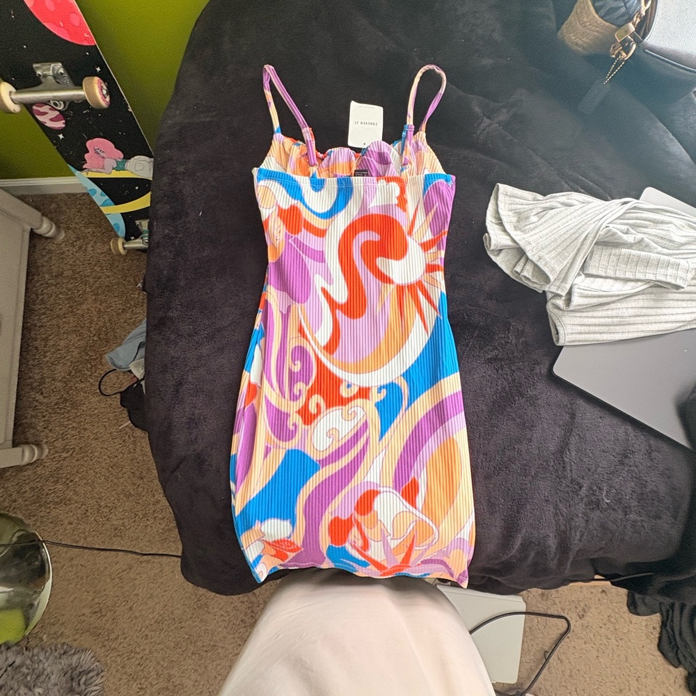 Forever 21 Multicolor Abstract Dress